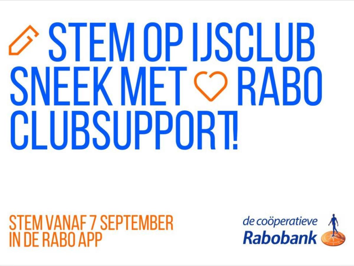 Stem op IJsclub Sneek met Rabo ClubSupport — stem vanaf 7 september in de Rabo App